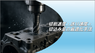 切削速度・送り速度・切込み量の最適化手法